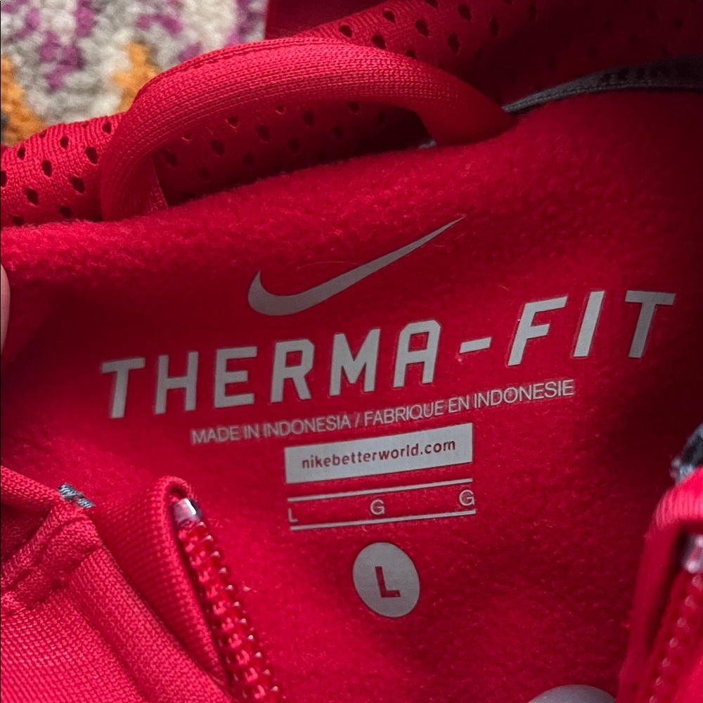 Nike Red Therma Full-Zip Jacket Sz. L - Picture 2 of 2
